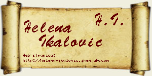 Helena Ikalović vizit kartica